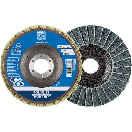 Pferd 5" POLIVLIES Non-Woven Flap Disc - 7/8" Arbor Hole - Fine Grade 43278